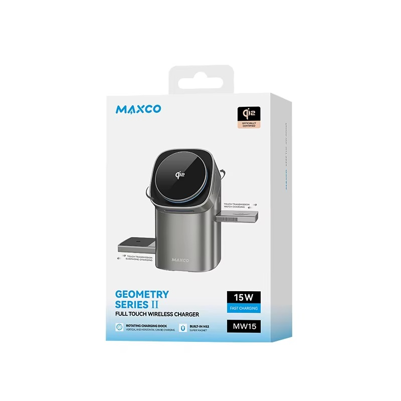 Maxco PowerFold 3-in-1 Charging Hub – Phone, Watch & AirPods Compatible