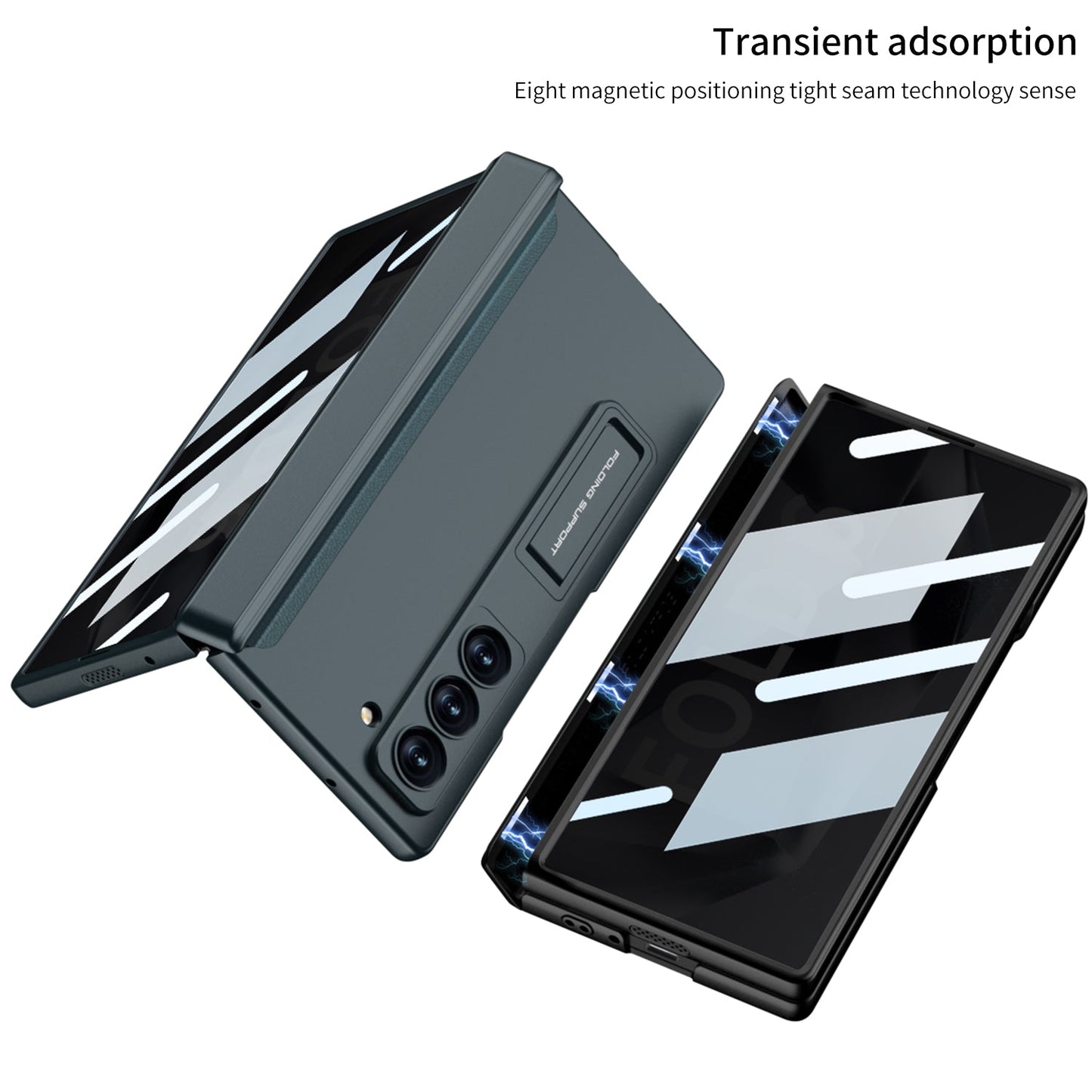 Magnetic Hinge Hidden Bracket Protective Case For Galaxy Z Series