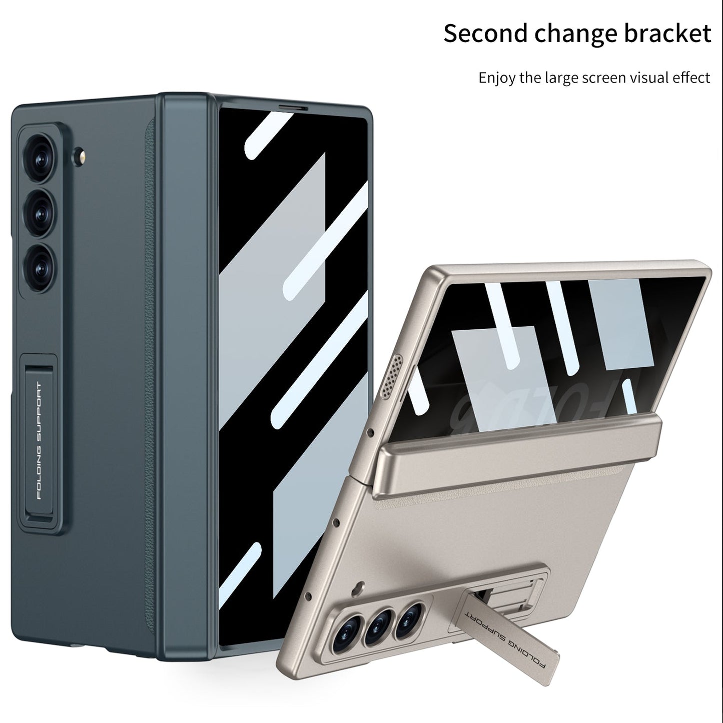 Magnetic Hinge Hidden Bracket Protective Case For Galaxy Z Series