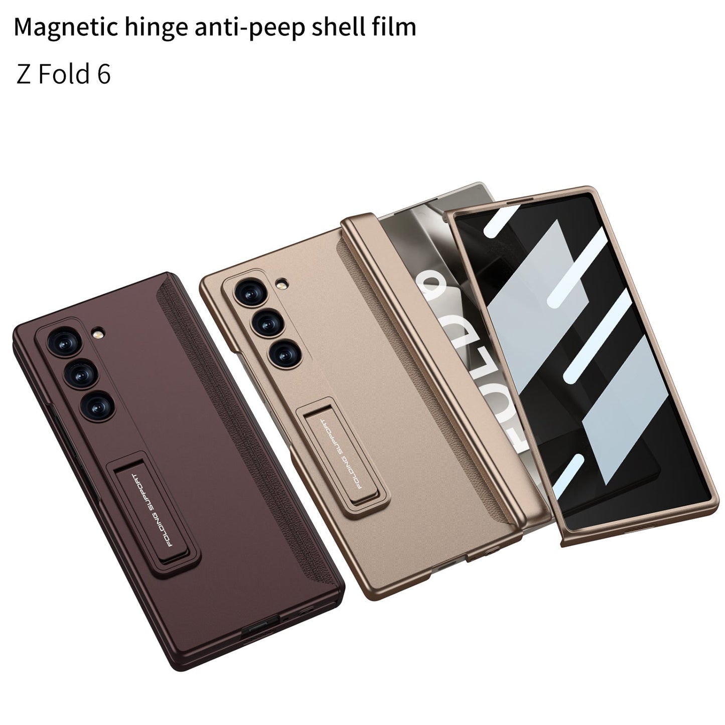 Magnetic Hinge Hidden Bracket Protective Case For Galaxy Z Series