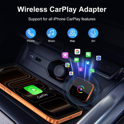 Wireless CarPlay & Android Auto Adapter, Fast Connect, Zero-Lag, Plug & Play