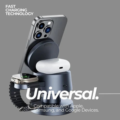 MagPower Pro™: The 4-in-1 Wireless Charging Station