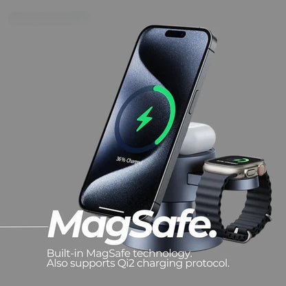 MagPower Pro™: The 4-in-1 Wireless Charging Station