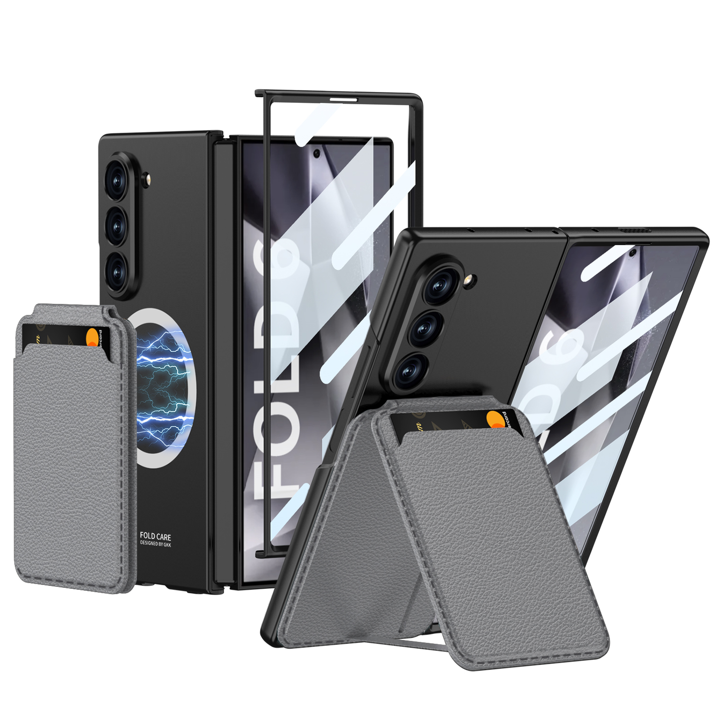 Magnetic Leather Card Holder Shockproof Phone Case For Galaxy Z Series