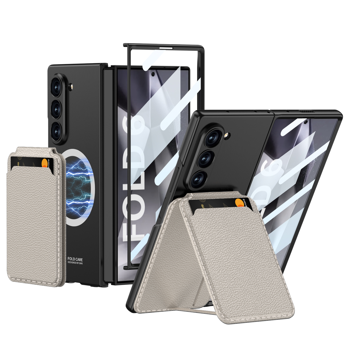 Magnetic Leather Card Holder Shockproof Phone Case For Galaxy Z Series