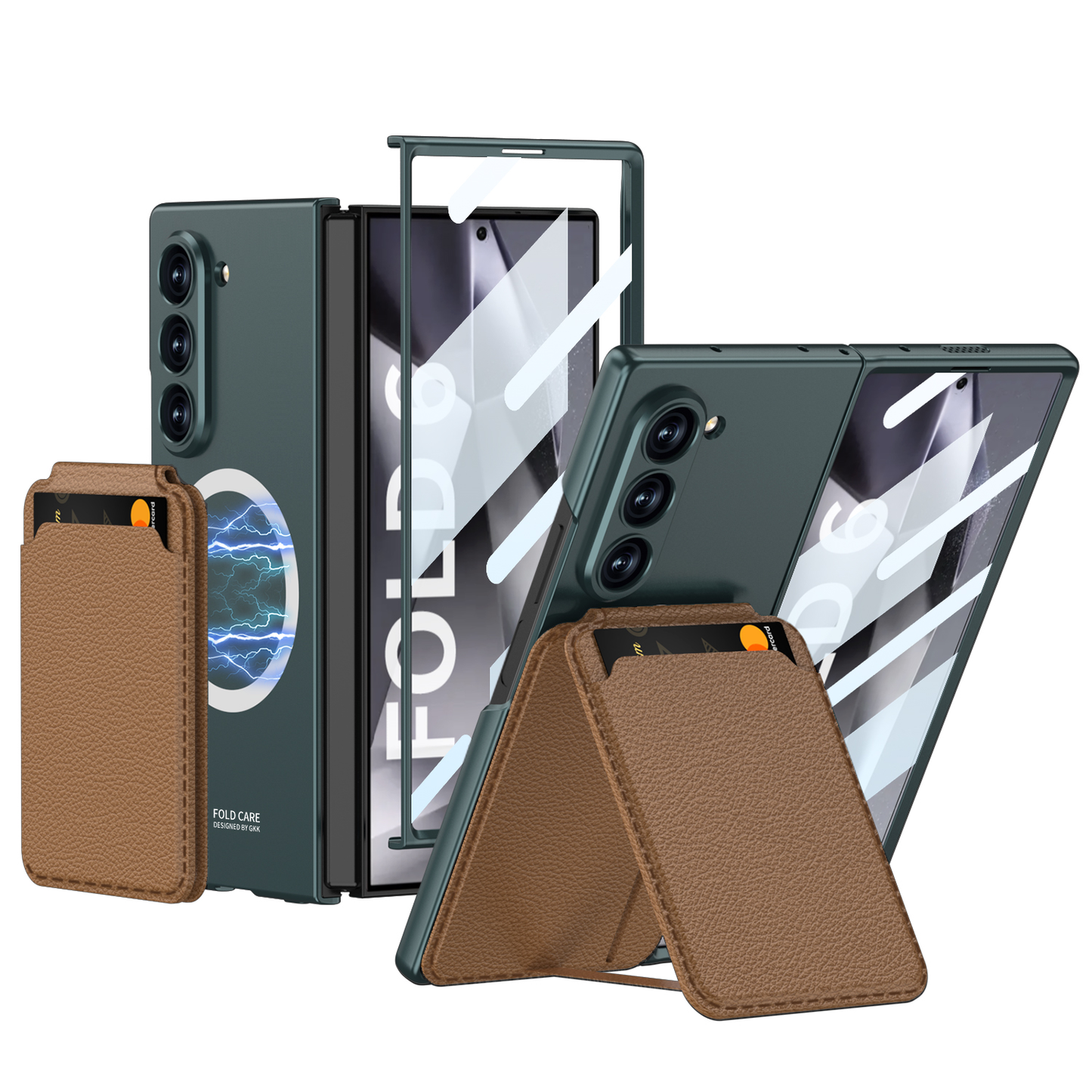 Magnetic Leather Card Holder Shockproof Phone Case For Galaxy Z Series