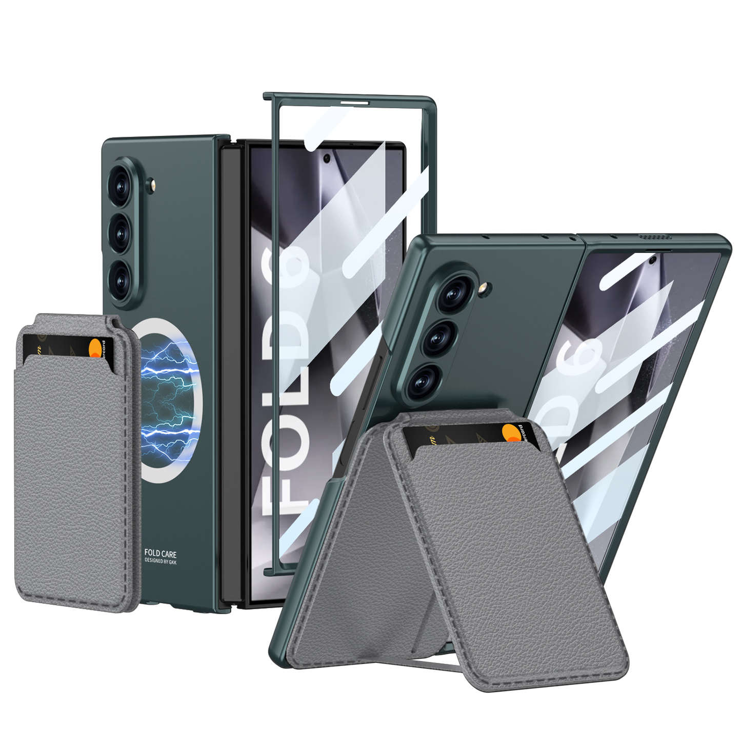 Magnetic Leather Card Holder Shockproof Phone Case For Galaxy Z Series