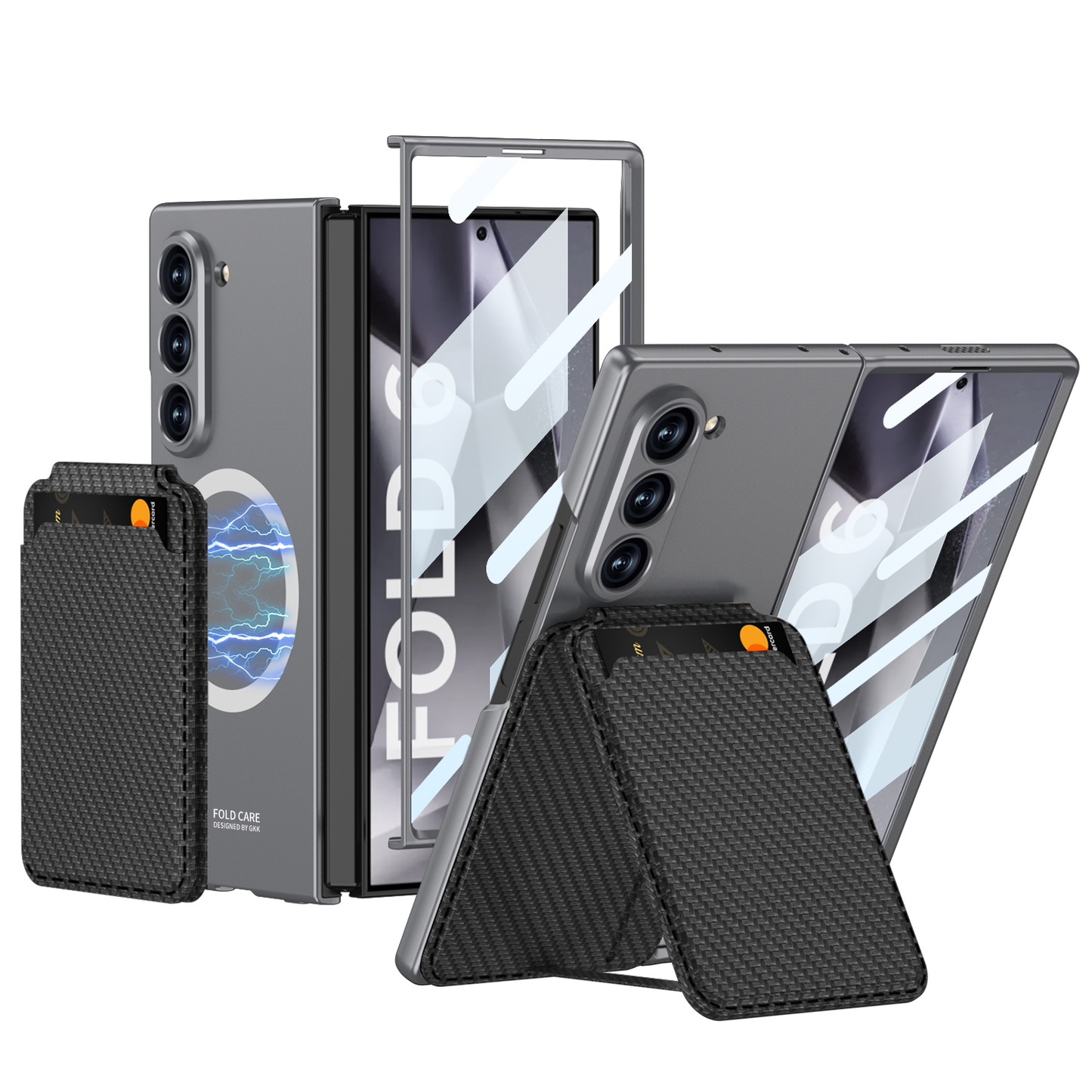 Magnetic Leather Card Holder Shockproof Phone Case For Galaxy Z Series