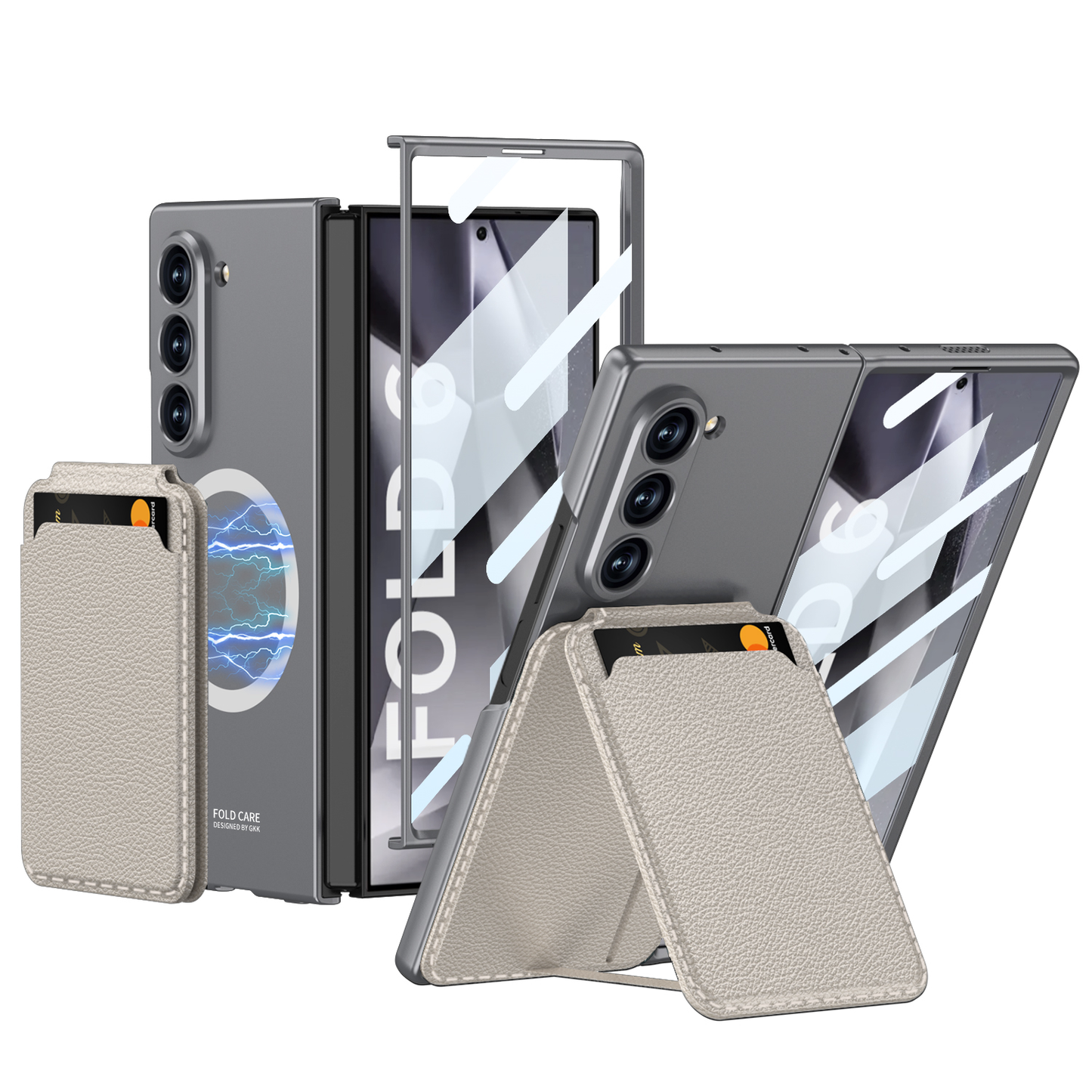 Magnetic Leather Card Holder Shockproof Phone Case For Galaxy Z Series