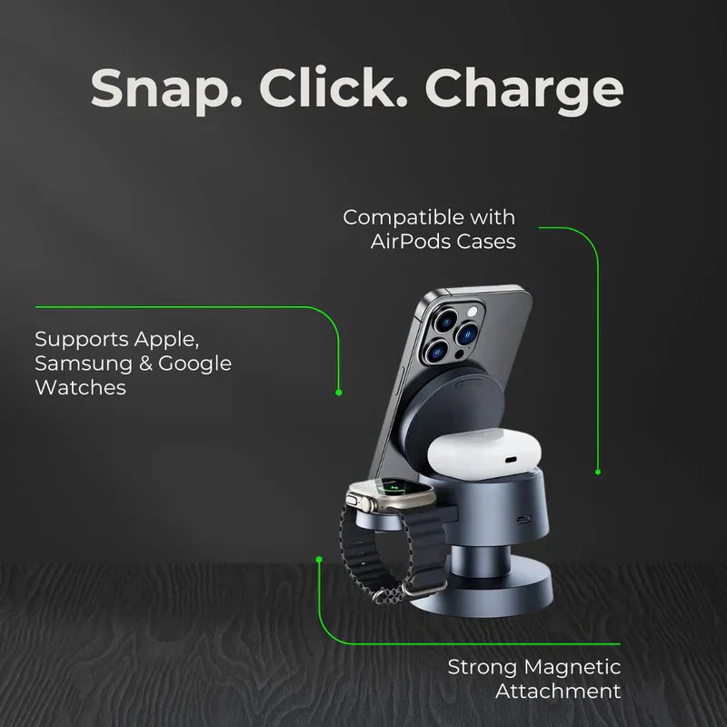 MagPower Pro™: The 4-in-1 Wireless Charging Station
