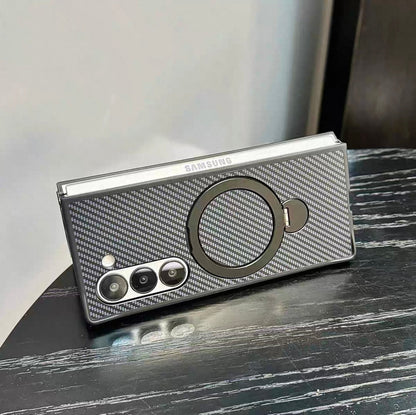 Carbon Fiber Magnetic Armor Case With 360° Ring Holder