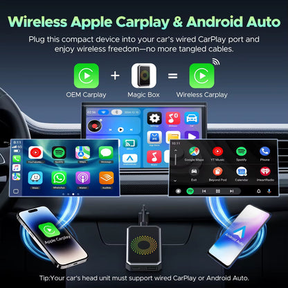 CarPlay StreamBox™ Wireless CarPlay Adapter Featuring Netflix, YouTube, TikTok Support