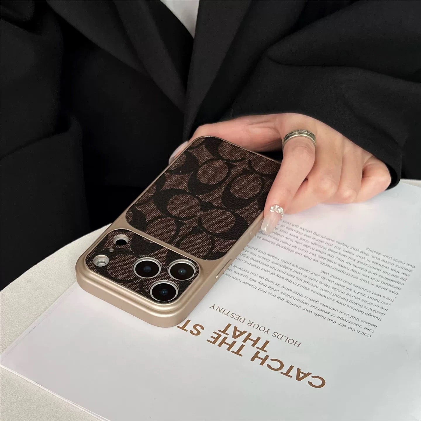 Icon Collection Premium Leather iPhone Case