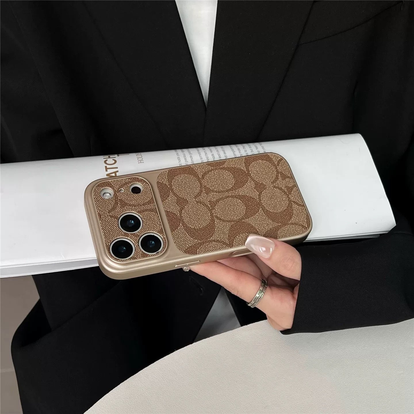 Icon Collection Premium Leather iPhone Case