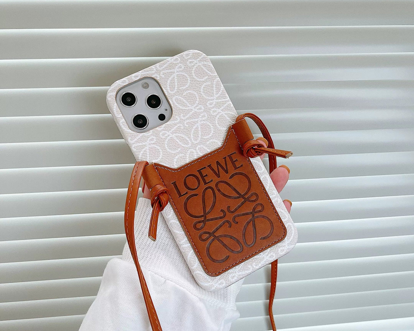 Luxury Leather Crossbody Lanyard