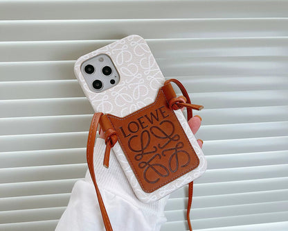 Luxury Leather Crossbody Lanyard