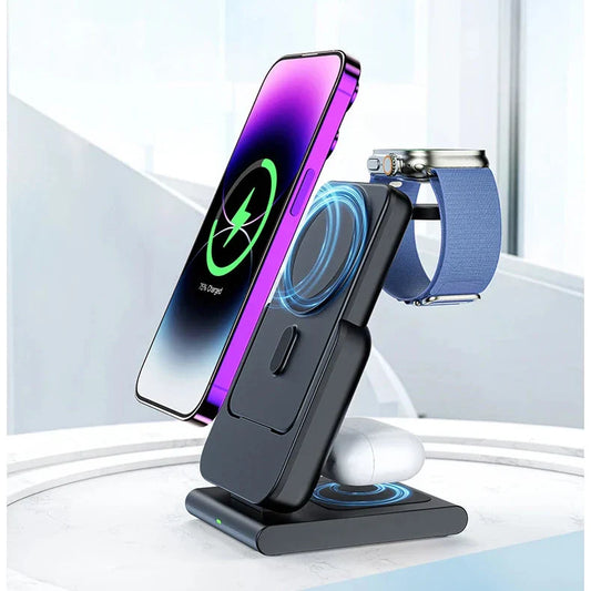 MagFold Pro+: The 3-in-1 PowerHub for Effortless Charging