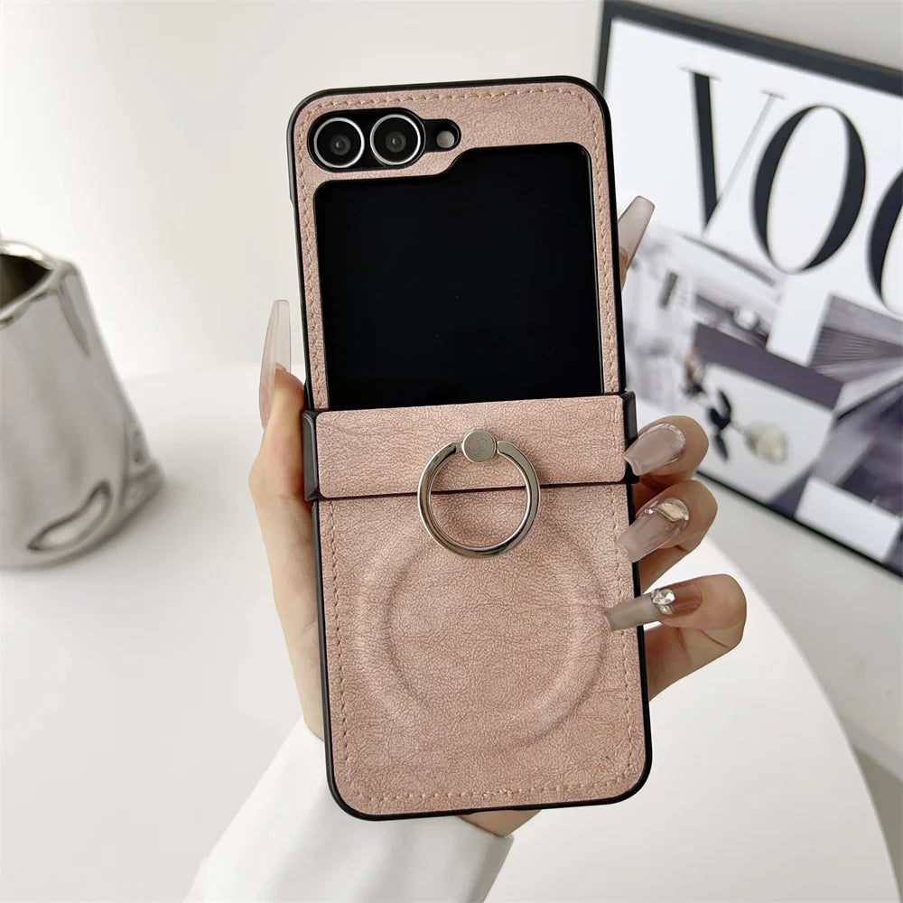 Elegant Leather Ring Stand Case