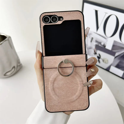 Elegant Leather Ring Stand Case