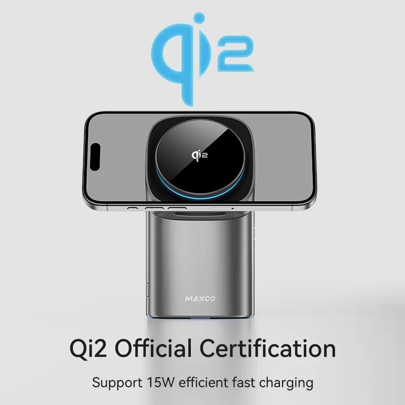 Maxco PowerFold 3-in-1 Charging Hub – Phone, Watch & AirPods Compatible