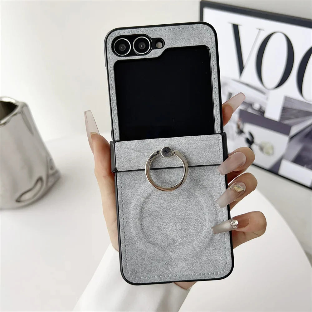 Elegant Leather Ring Stand Case