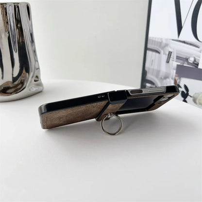 Elegant Leather Ring Stand Case