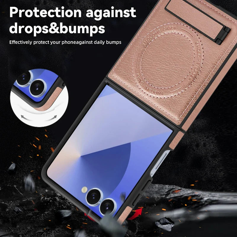 Elegant Leather Magnetic Stand Case