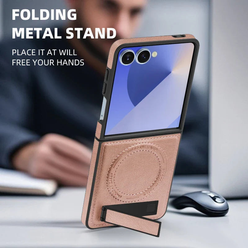 Elegant Leather Magnetic Stand Case