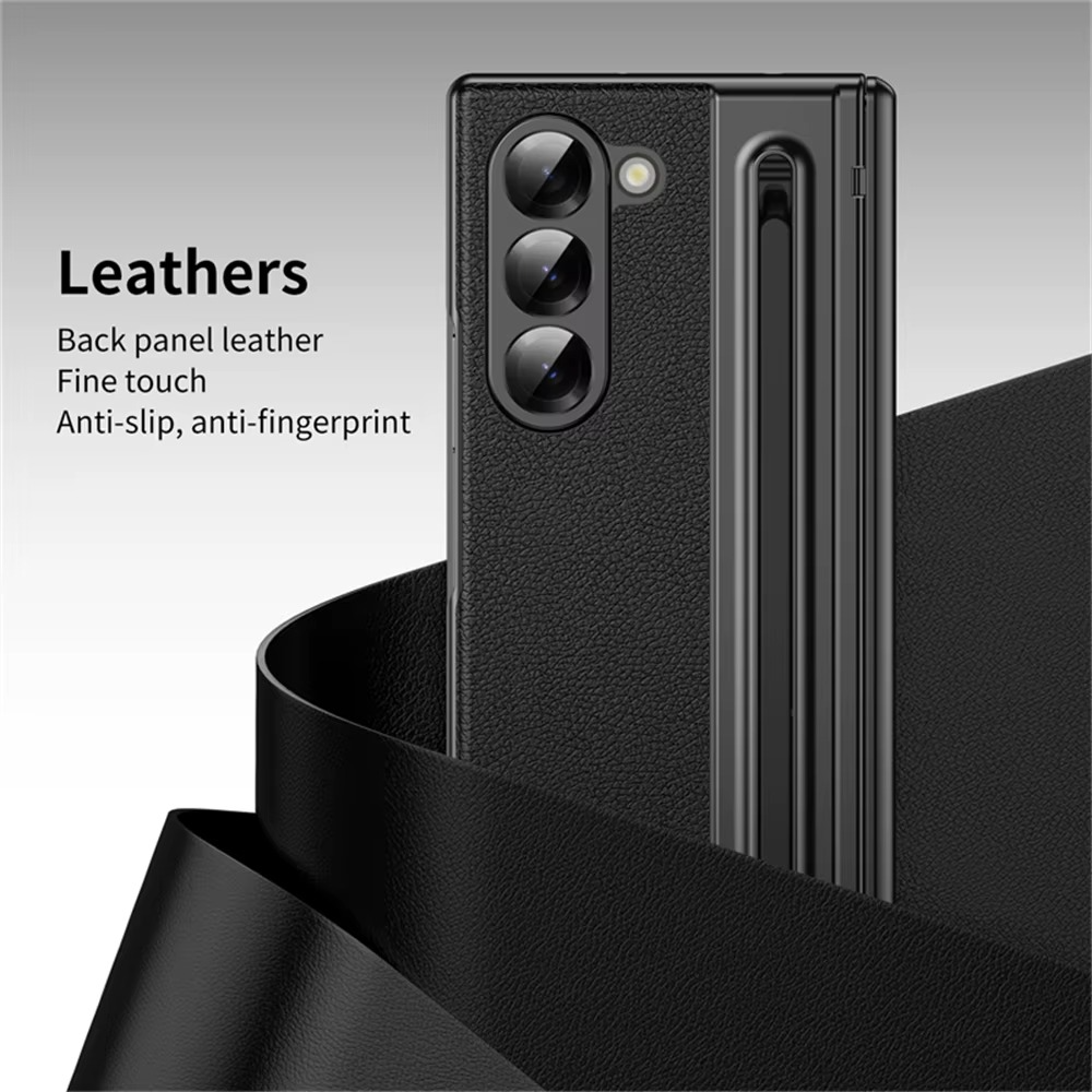 Z Fold Leather Cover + Hinge & Glass Protection