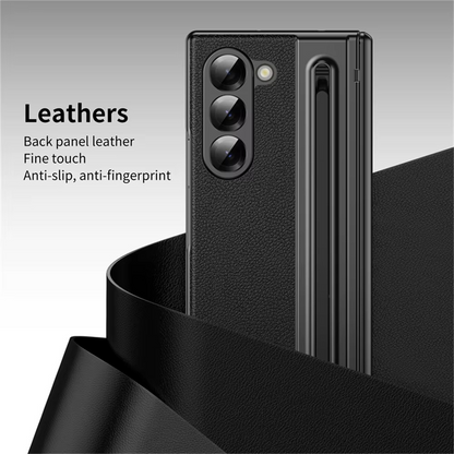 Z Fold Leather Cover + Hinge & Glass Protection