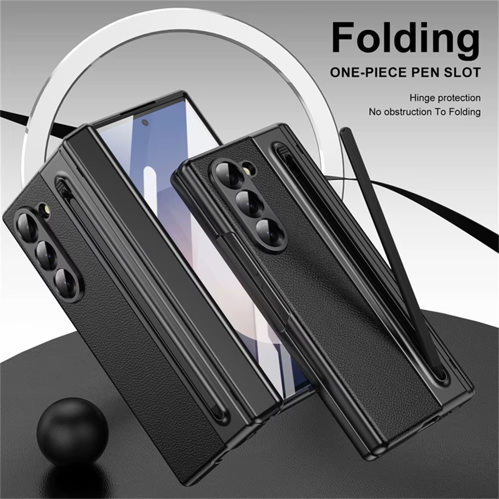 Z Fold Leather Cover + Hinge & Glass Protection