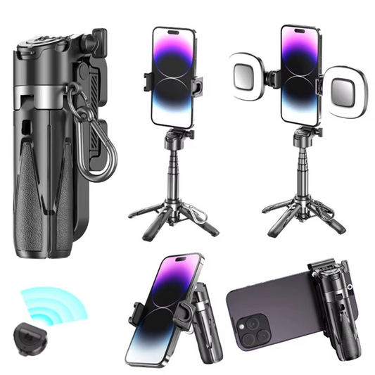 FlexiShot™ : 4-in-1 Multifunctional mini Selfie Stick with 360° Rotation