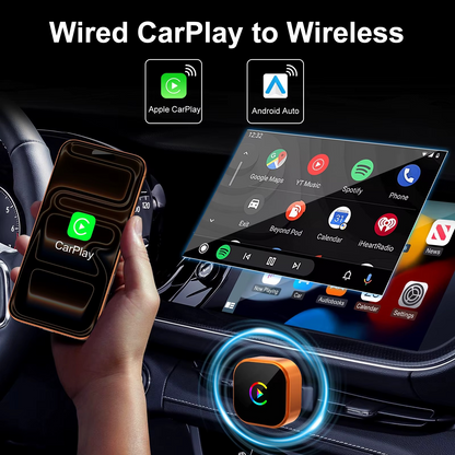 Wireless CarPlay & Android Auto Adapter, Fast Connect, Zero-Lag, Plug & Play