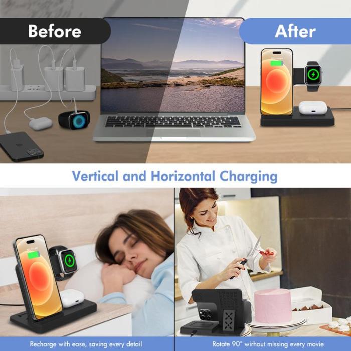 Universal 3-in-1 Pro Charging Station – Phone, Watch & AirPods